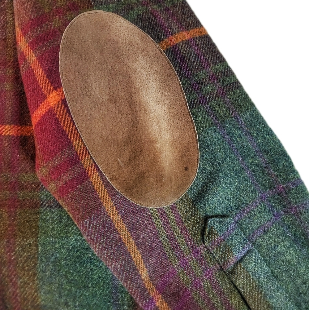 Ralph Lauren / Unisex Tartan Plaid Lambswool Jacket / L - Picture 6 of 7